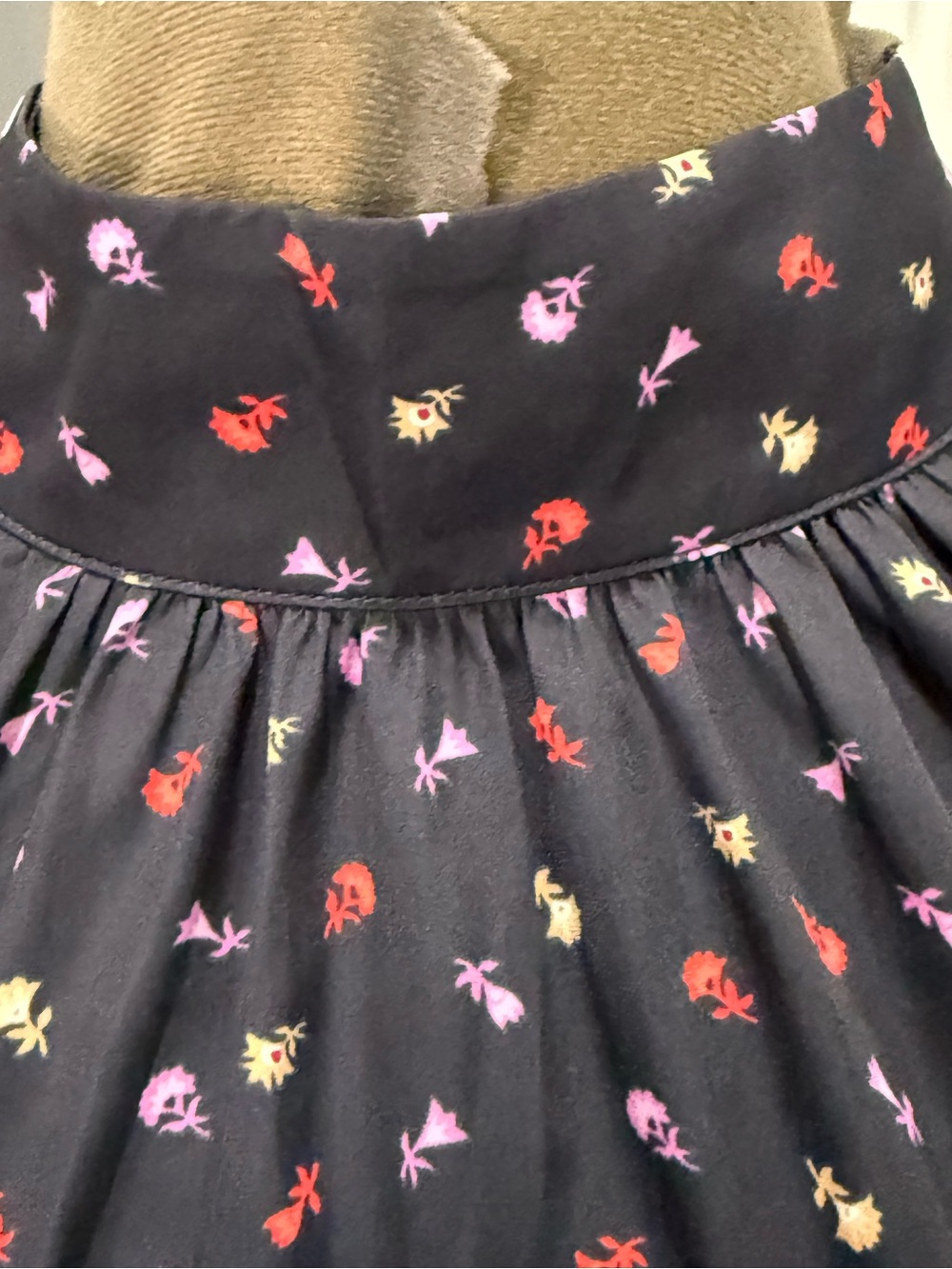 Ann Taylor Black Halter Dress Top with Multicolor Floral Print - Picture 4 of 9